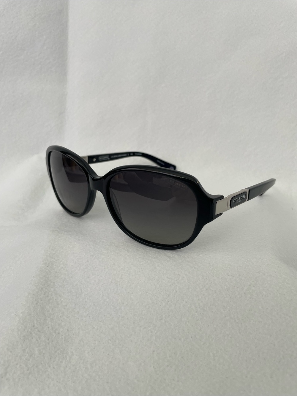 Coach Black Stylish Oversized Women's Sunglasses with Original Monogram Case - Picture 4 of 13